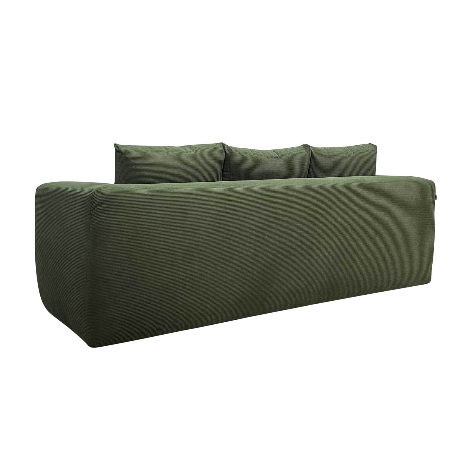 Canapé 3 places en tissu côtelé avec coussins