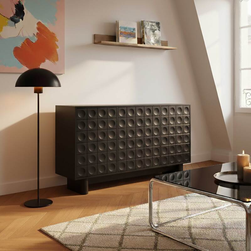 Buffet uni 3 portes 124 cm