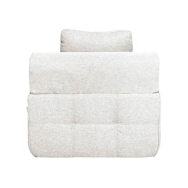 Module centrale 1 place pour canapé en tissu avec coussins