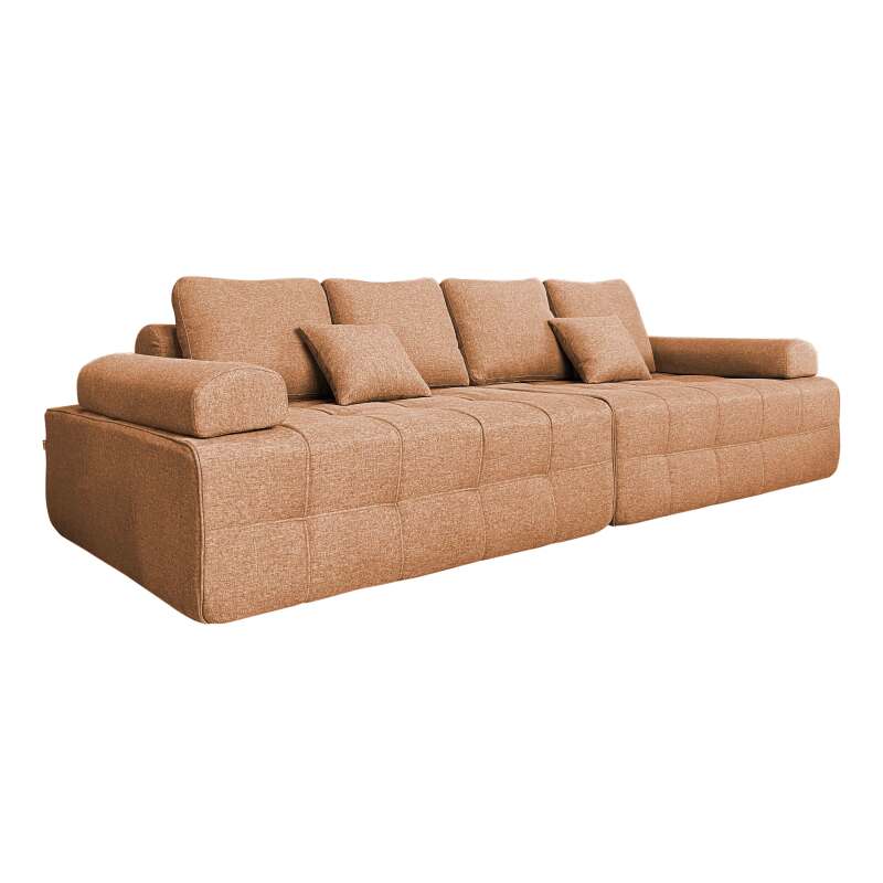 Canapé 4 places en tissu avec coussins