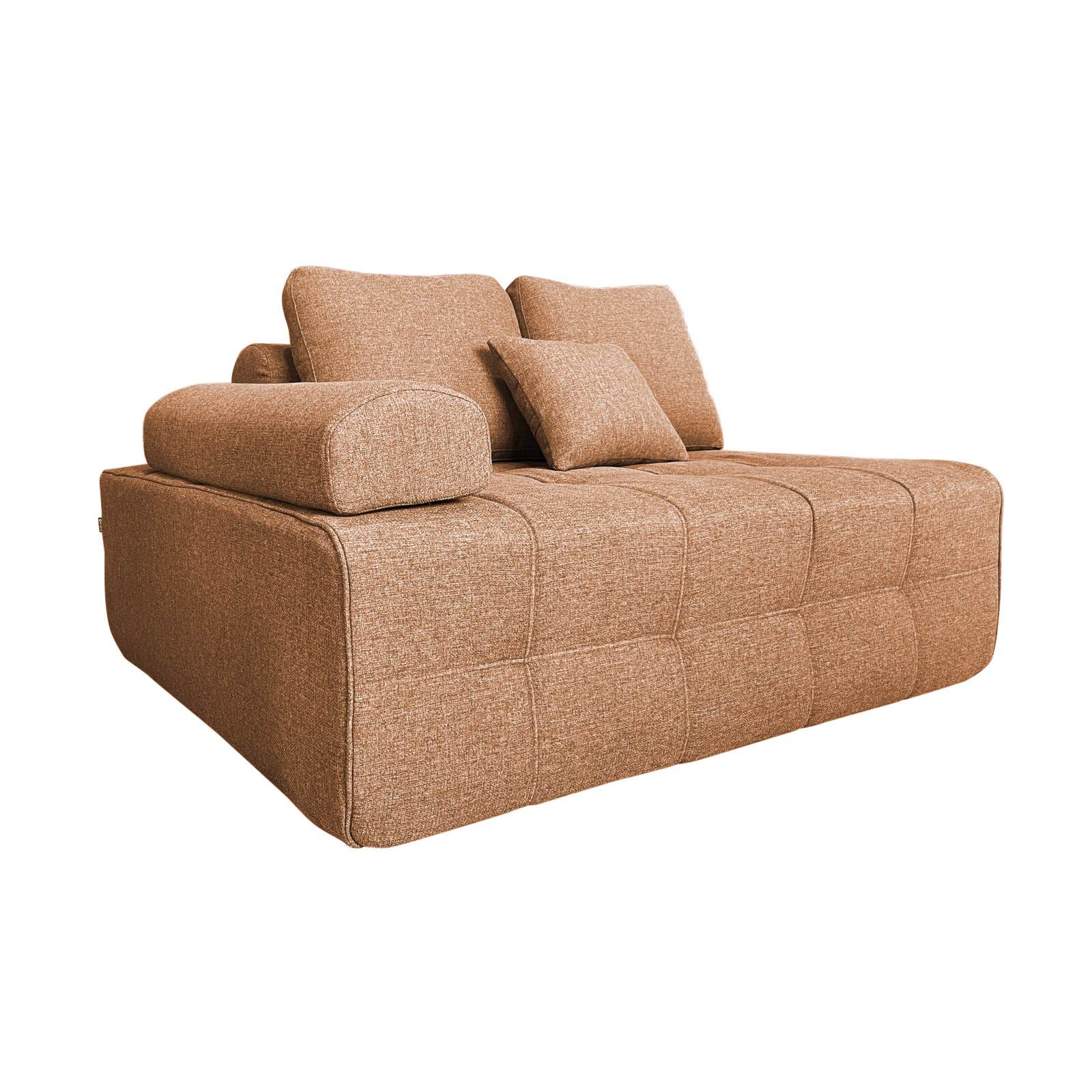 Canapé 4 places en tissu avec coussins 