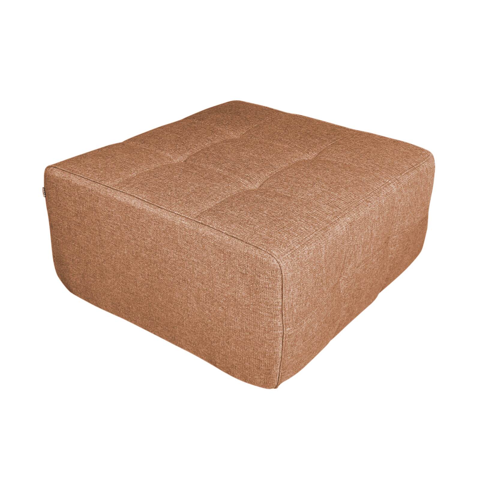 Canapé 5 places en tissu avec pouf et coussins 