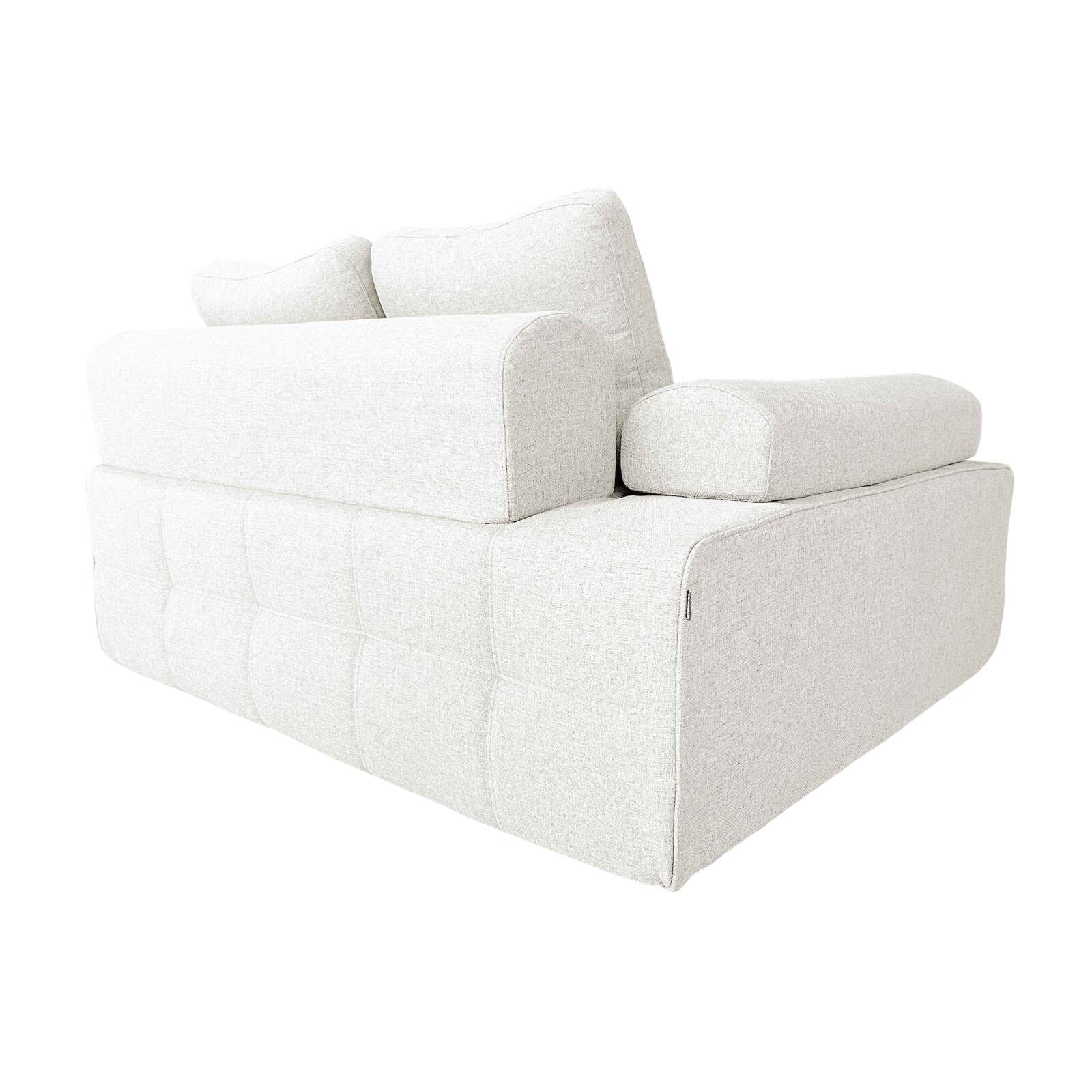 Fauteuil droit pour canapé modulable en tissu avec coussins 