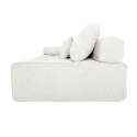 Fauteuil droit pour canapé modulable en tissu avec coussins