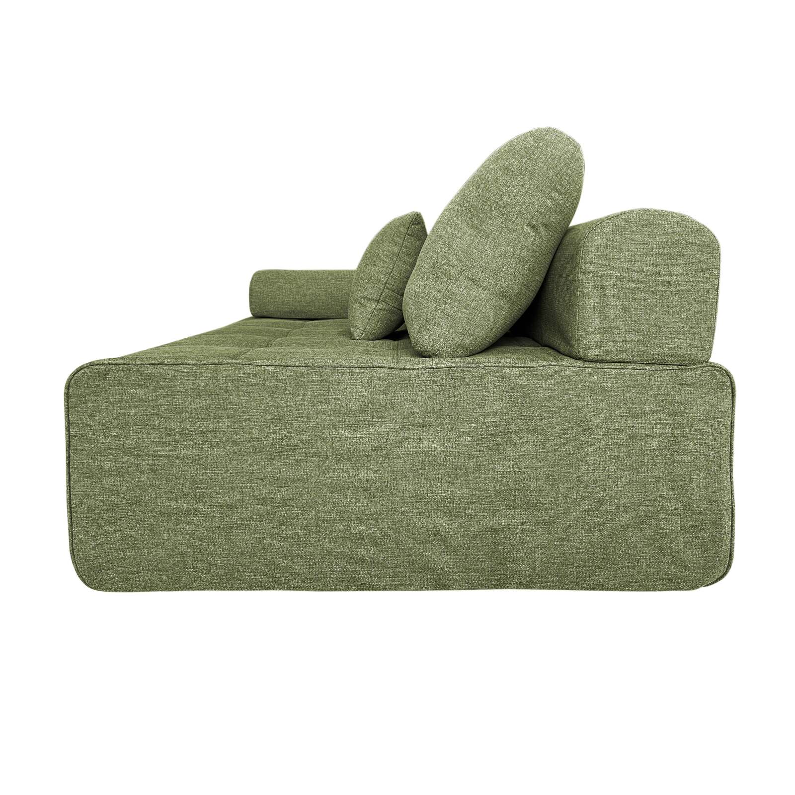 Fauteuil droit pour canapé modulable en tissu avec coussins 