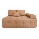 Fauteuil gauche pour canapé modulable en tissu avec coussins