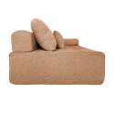 Fauteuil gauche pour canapé modulable en tissu avec coussins