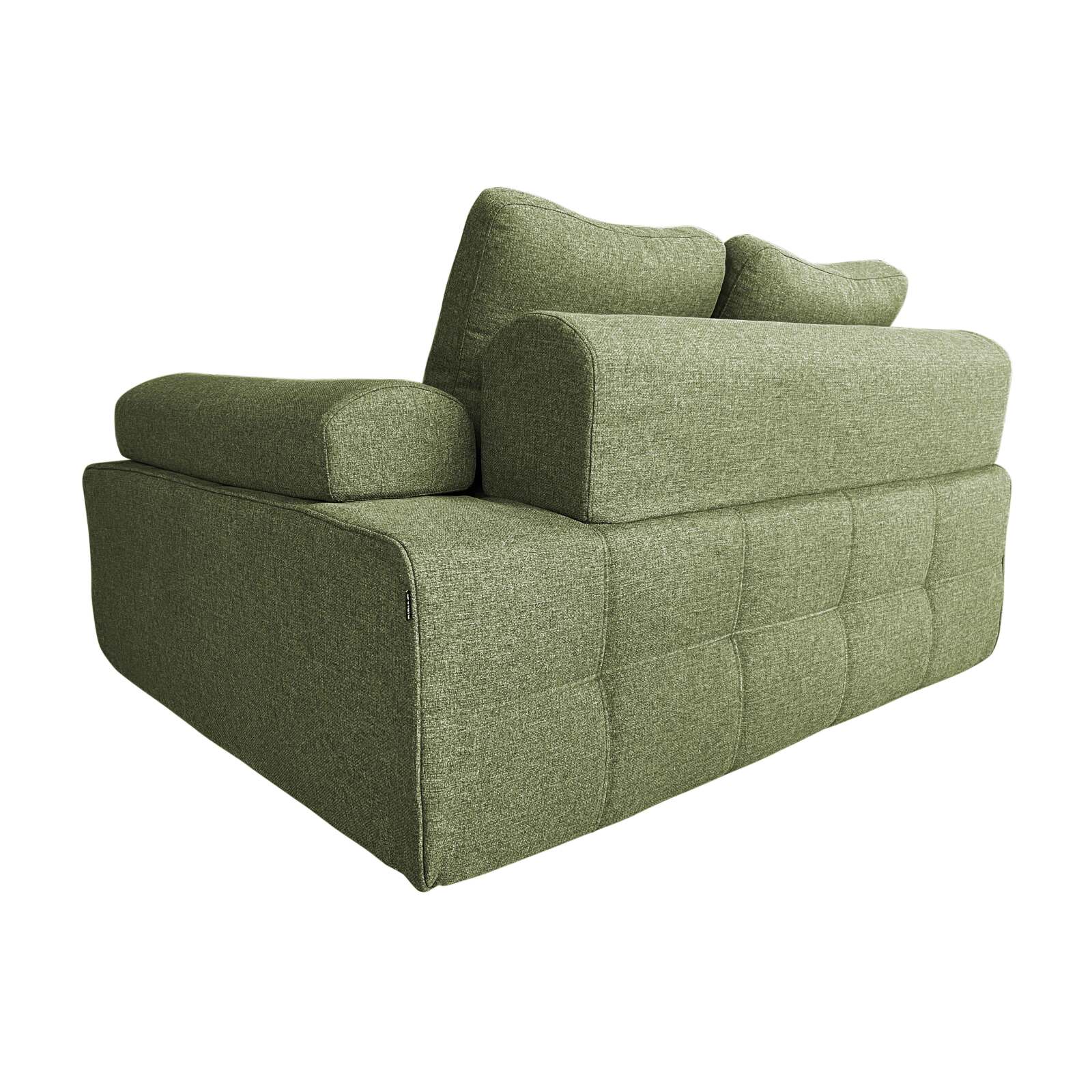 Fauteuil gauche pour canapé modulable en tissu avec coussins 