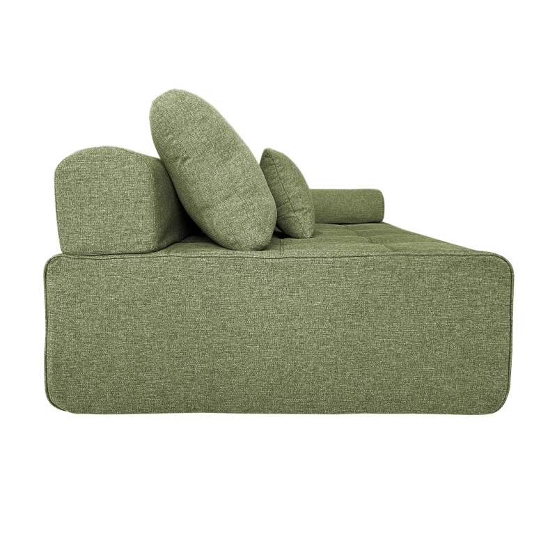 Fauteuil gauche pour canapé modulable en tissu avec coussins 