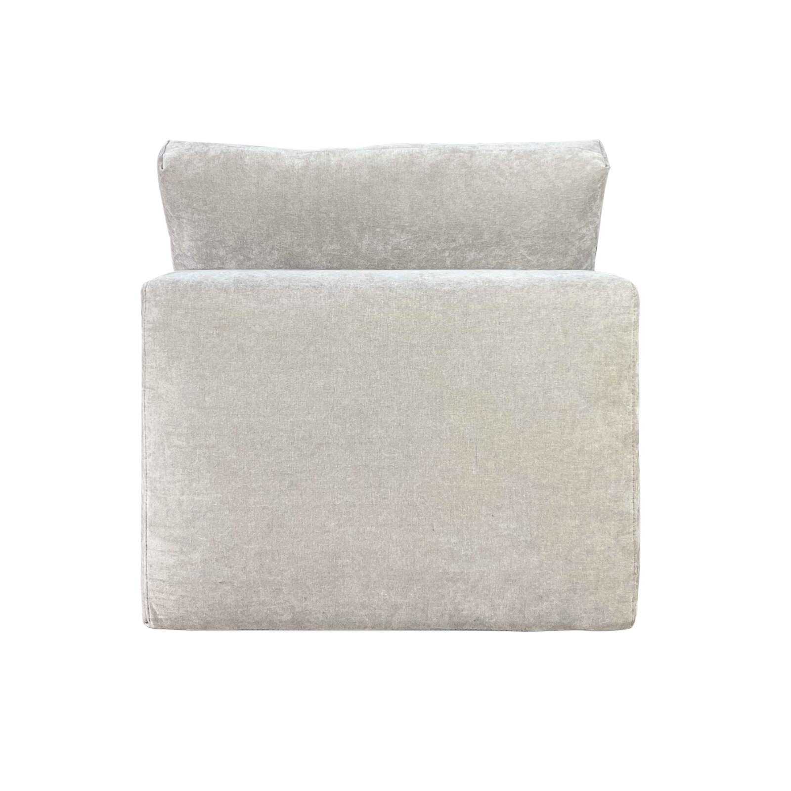 Module centrale 1 place pour canapé en tissu avec coussins
