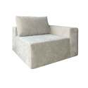 Module gauche 1 place pour canapé en tissu avec coussins 