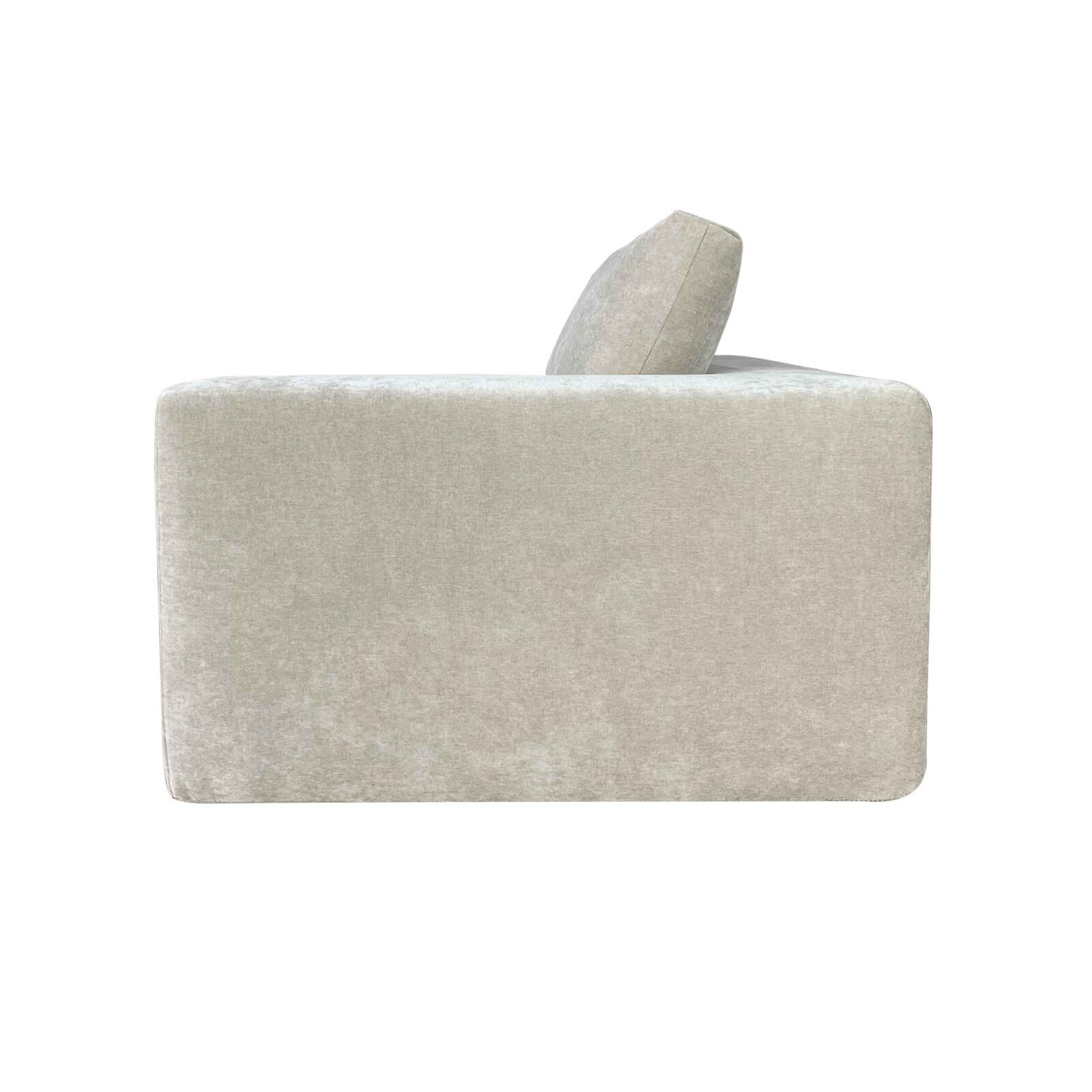 Module gauche 1 place pour canapé en tissu avec coussins 