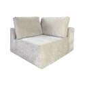 Module droit 1 place pour canapé en tissu avec coussins
