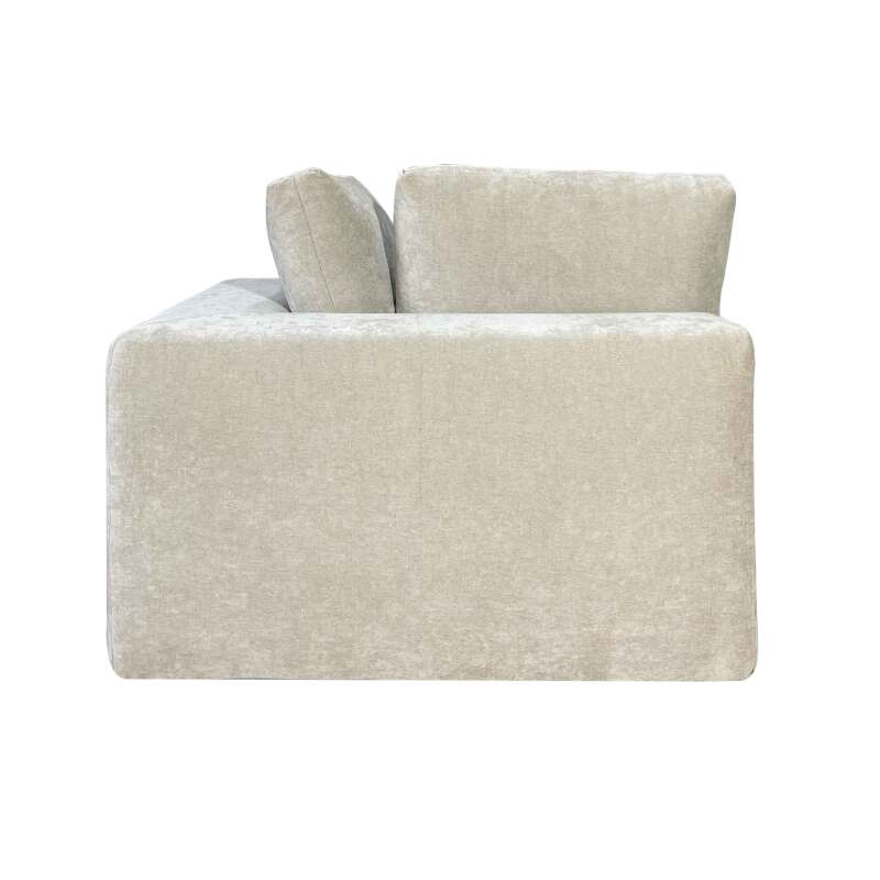 Module droit 1 place pour canapé en tissu avec coussins 