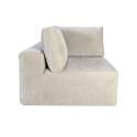 Module droit 1 place pour canapé en tissu avec coussins