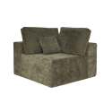 Module droit 1 place pour canapé en tissu avec coussins