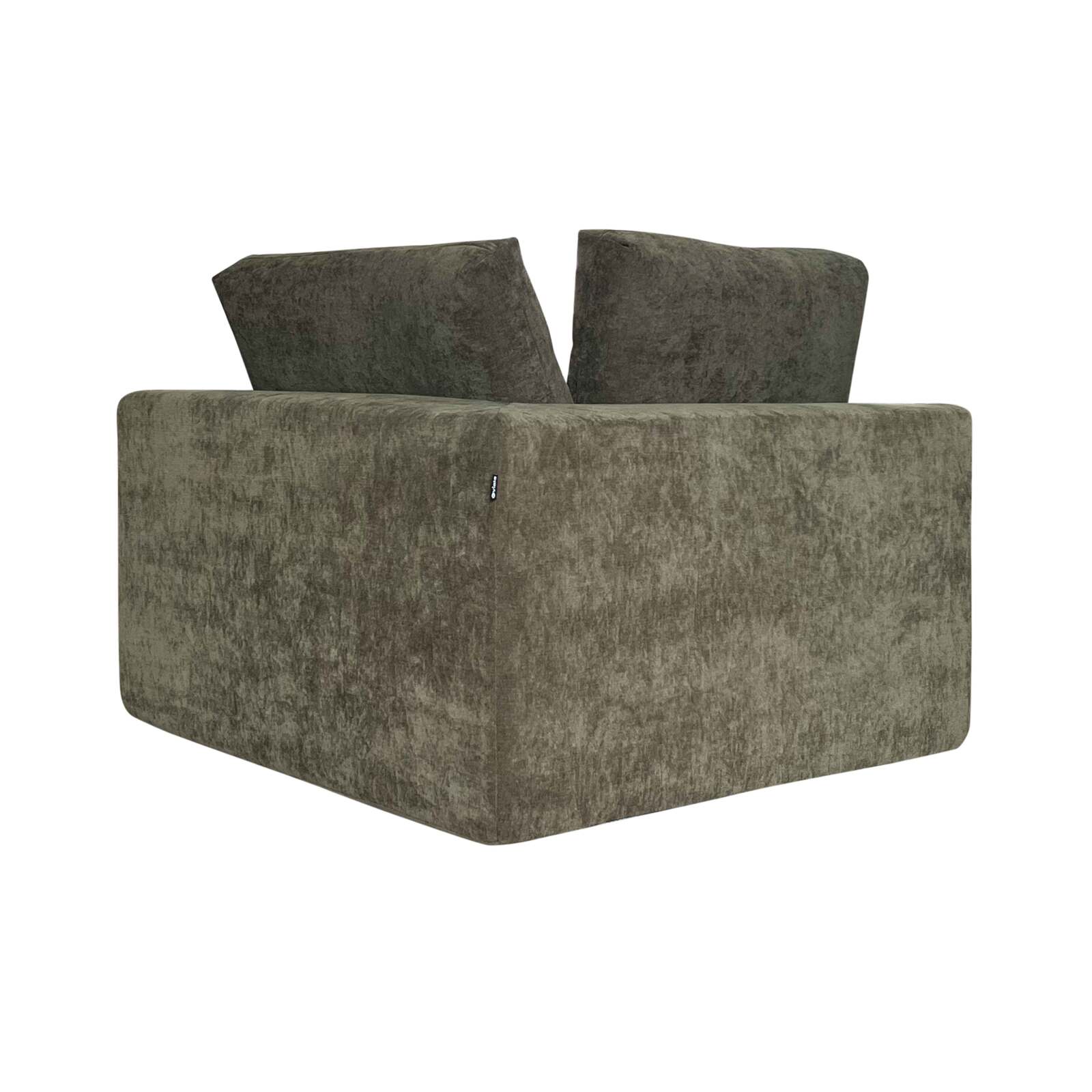 Module droit 1 place pour canapé en tissu avec coussins 