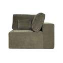 Module droit 1 place pour canapé en tissu avec coussins