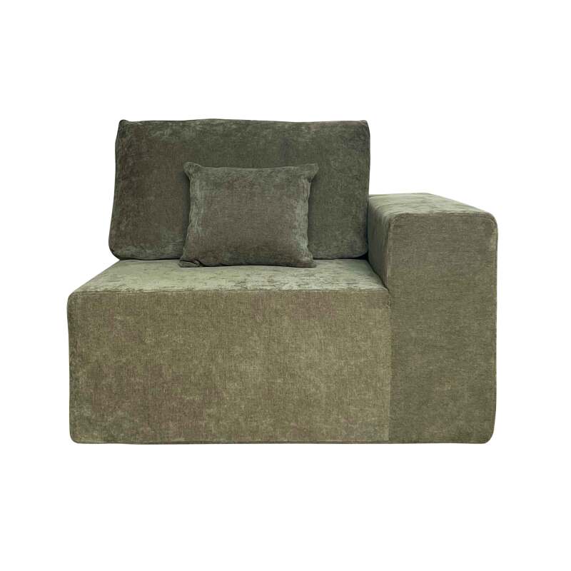 Canapé 2 places en tissu avec coussins