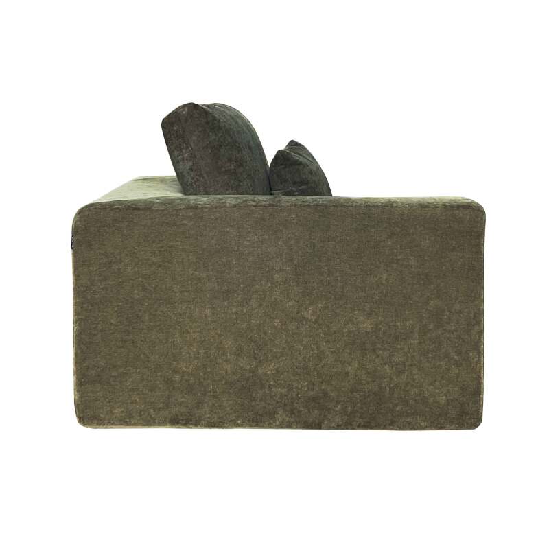 Canapé 2 places en tissu avec coussins