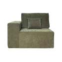 Canapé 2 places en tissu avec coussins
