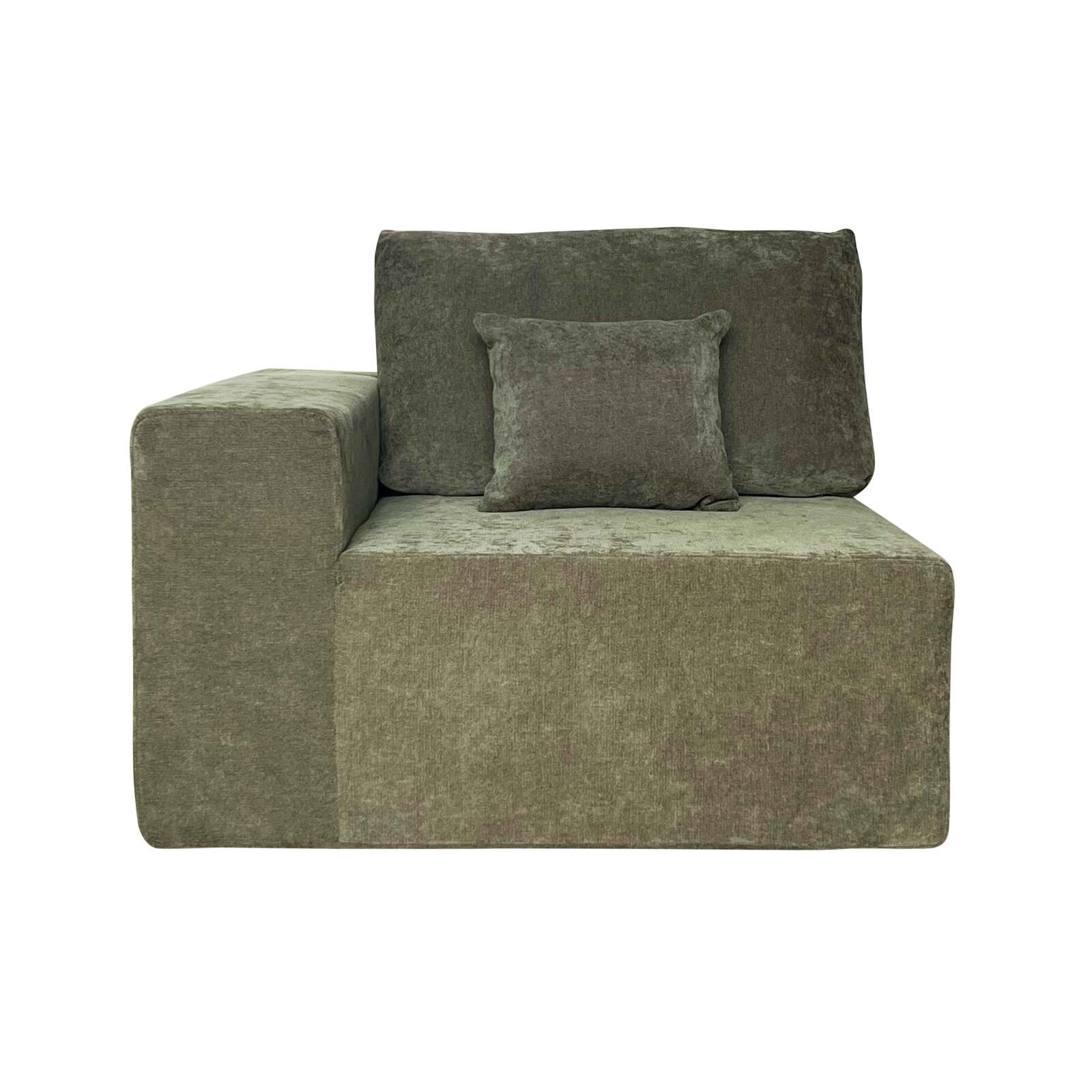 Canapé 2 places en tissu avec coussins
