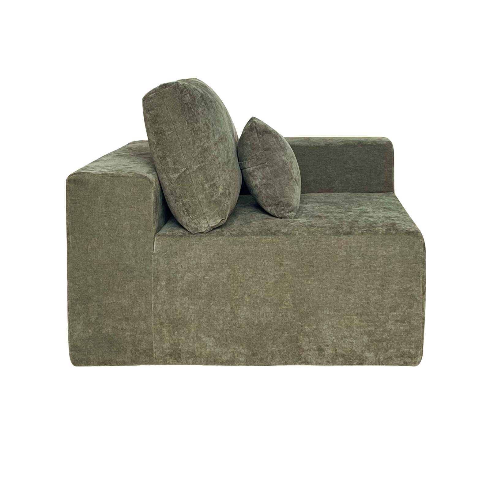 Canapé 4 places en tissu avec coussins