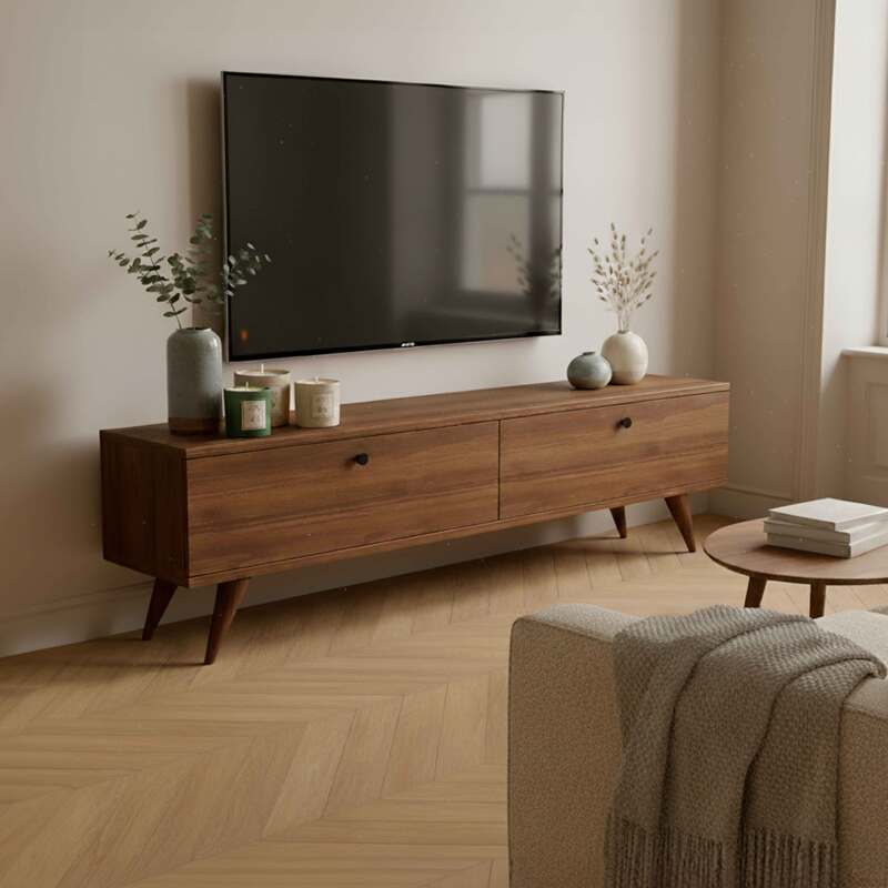 Meuble TV 160 cm style industriel (3/4)