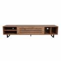 Meuble TV noir et effet bois 160 cm