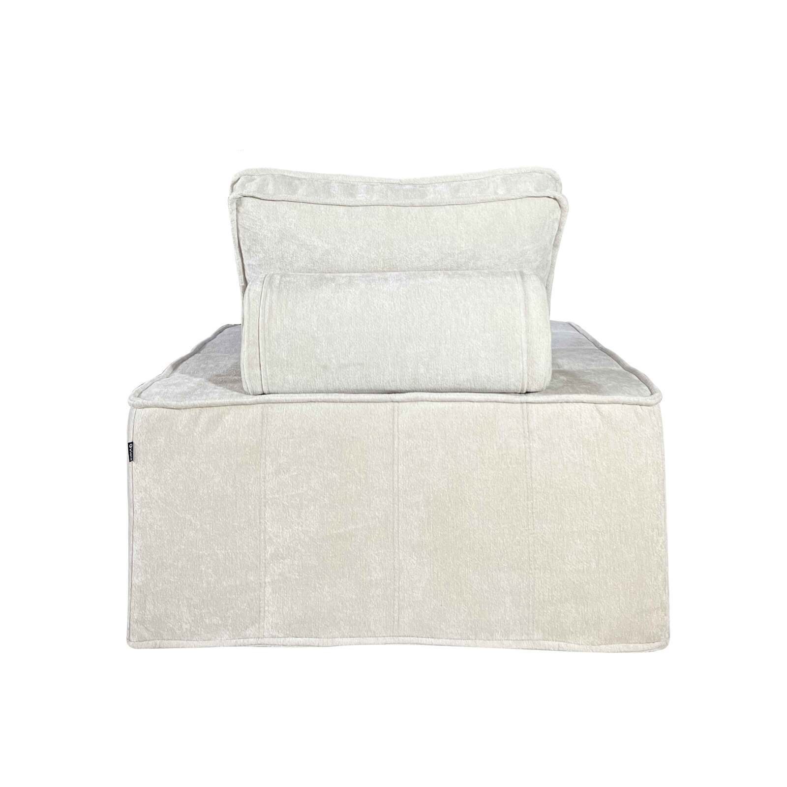 Canapé modulable 2 places en tissu avec coussins 