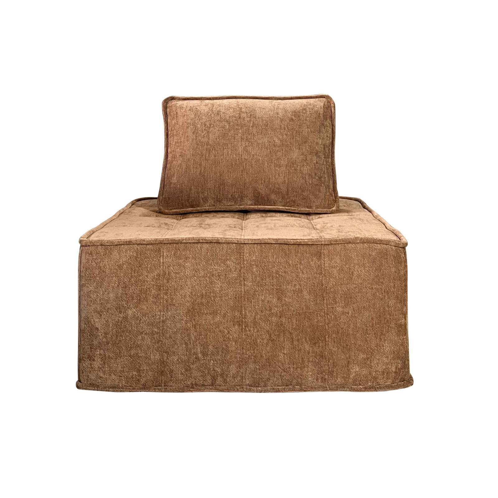 Canapé modulable 2 places en tissu avec coussins 