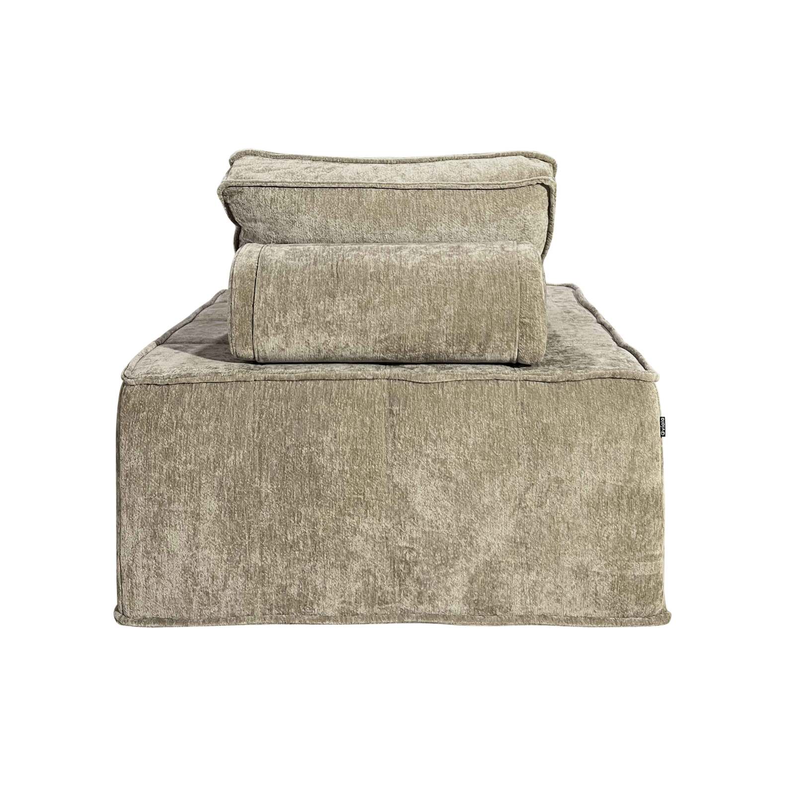 Canapé modulable 2 places en tissu avec coussins 