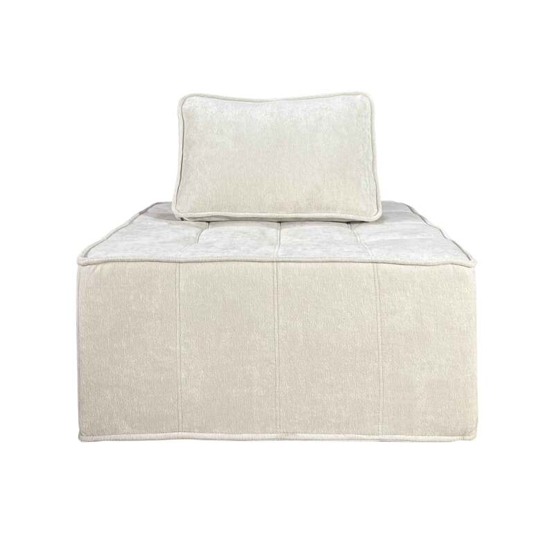 Canapé modulable 3 places en tissu avec coussins  (3/6)