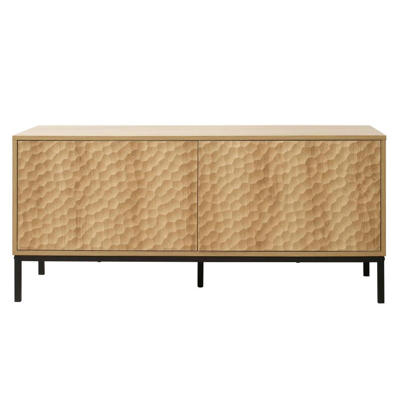 Meuble TV effet bois 120cm (5/8)