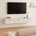 Meuble TV suspendu 200 cm style moderne