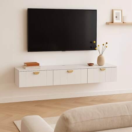 Meuble TV suspendu 200 cm style moderne