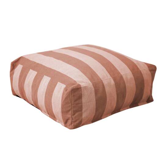 Pouf rayé pour salon de jardin modulable | Oviala