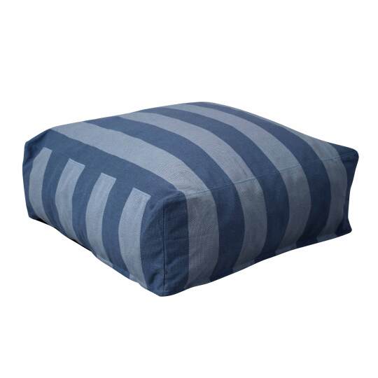 Pouf rayé pour salon de jardin modulable | Oviala