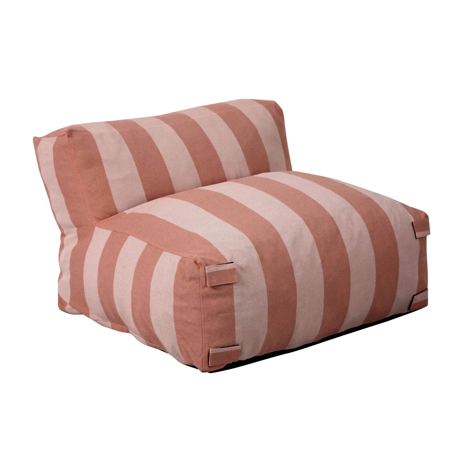 Chauffeuse rayée pour salon de jardin modulable