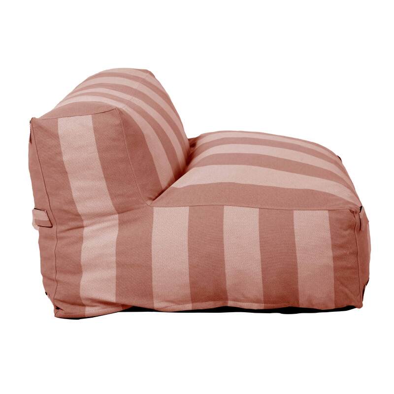 Chauffeuse rayée pour salon de jardin modulable (2/5)