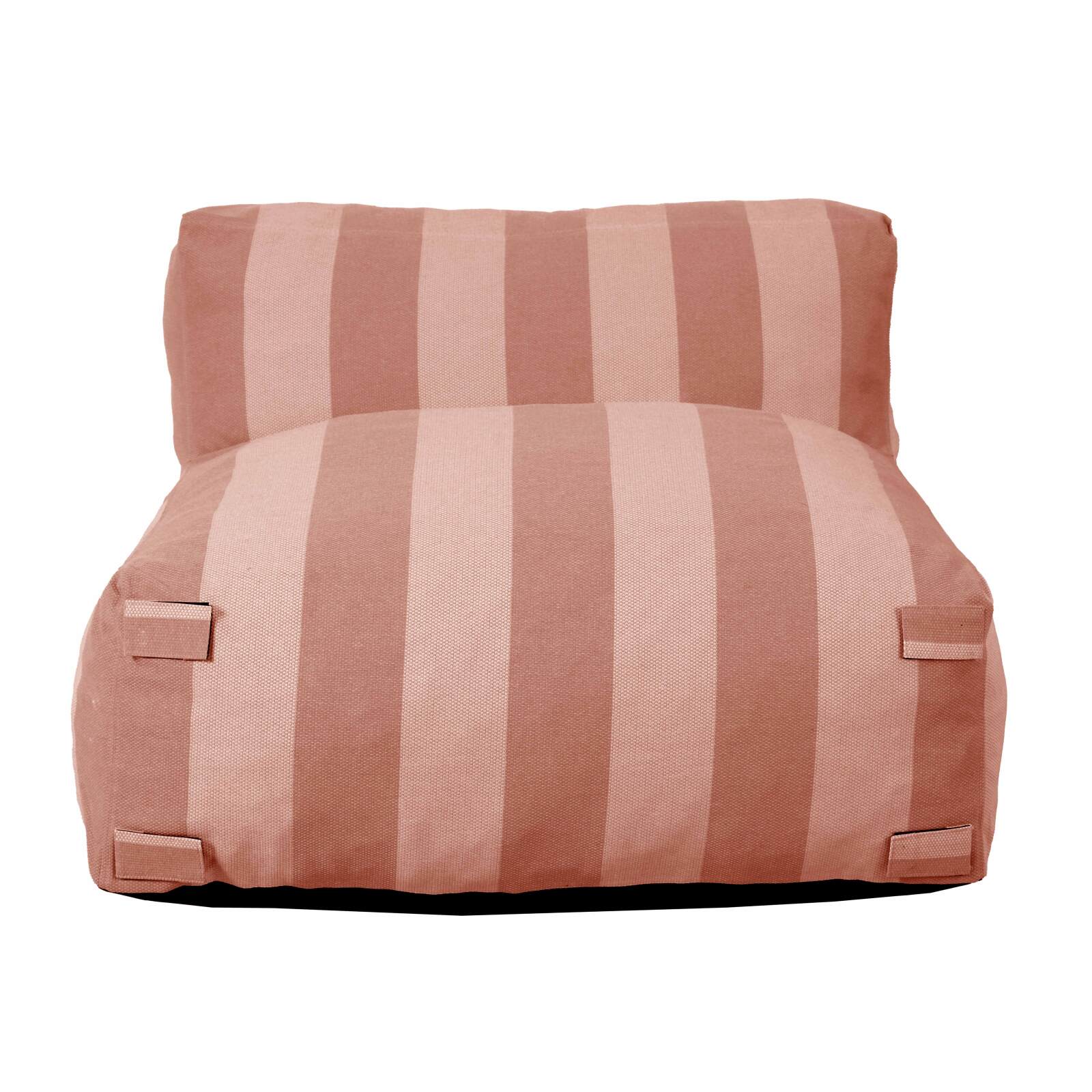 Chauffeuse rayée pour salon de jardin modulable