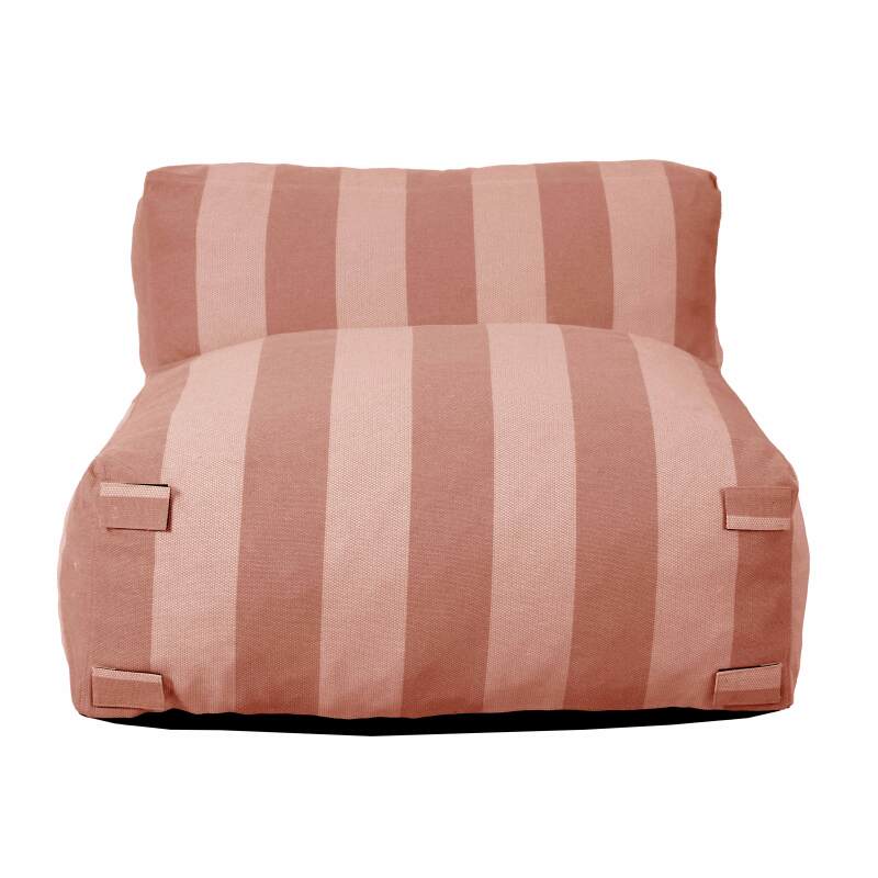 Chauffeuse rayée pour salon de jardin modulable (3/5)