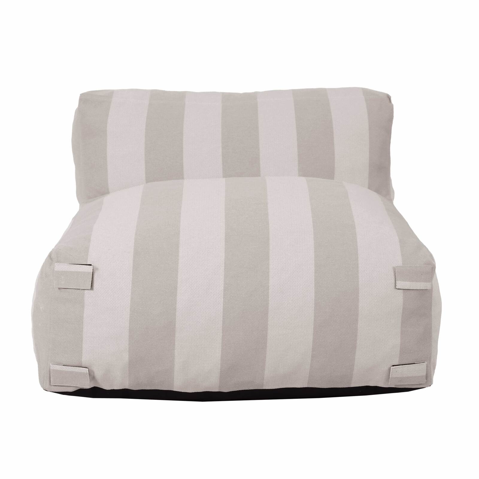 Chauffeuse rayée pour salon de jardin modulable