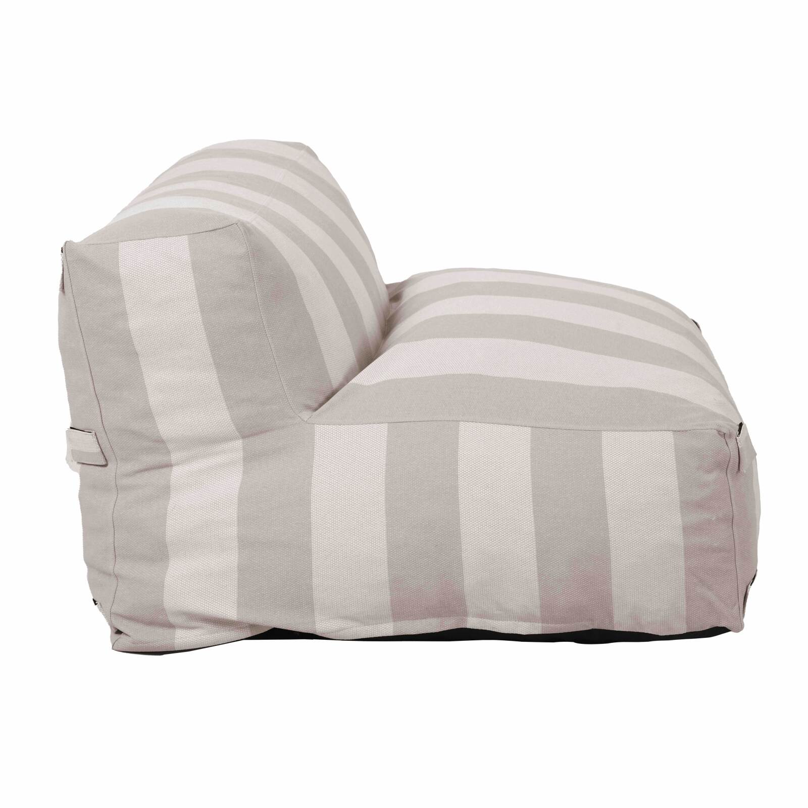 Chauffeuse rayée pour salon de jardin modulable