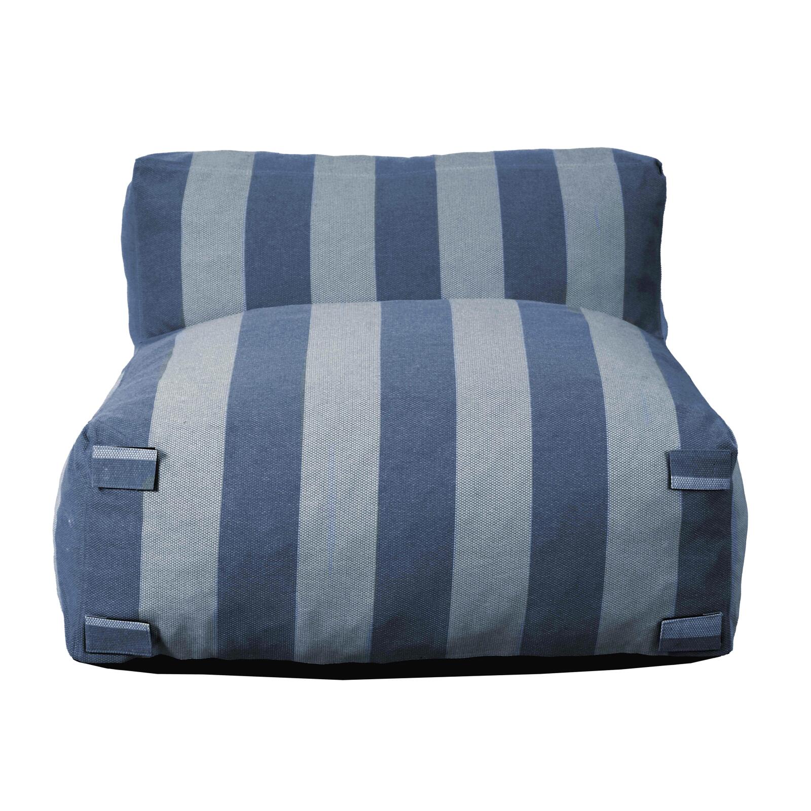 Chauffeuse rayée pour salon de jardin modulable