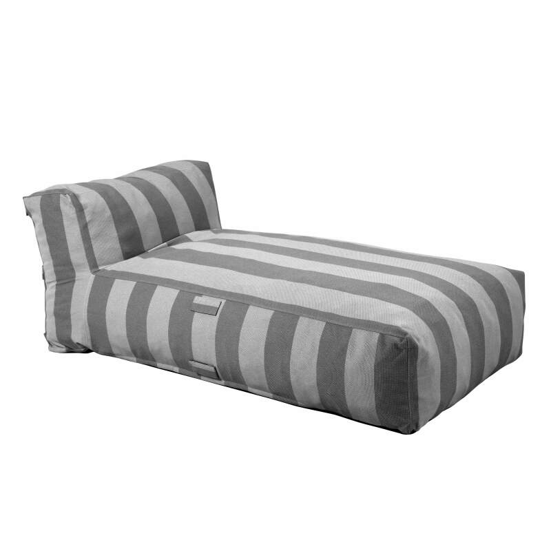 Méridienne modulable rayé pour salon de jardin 