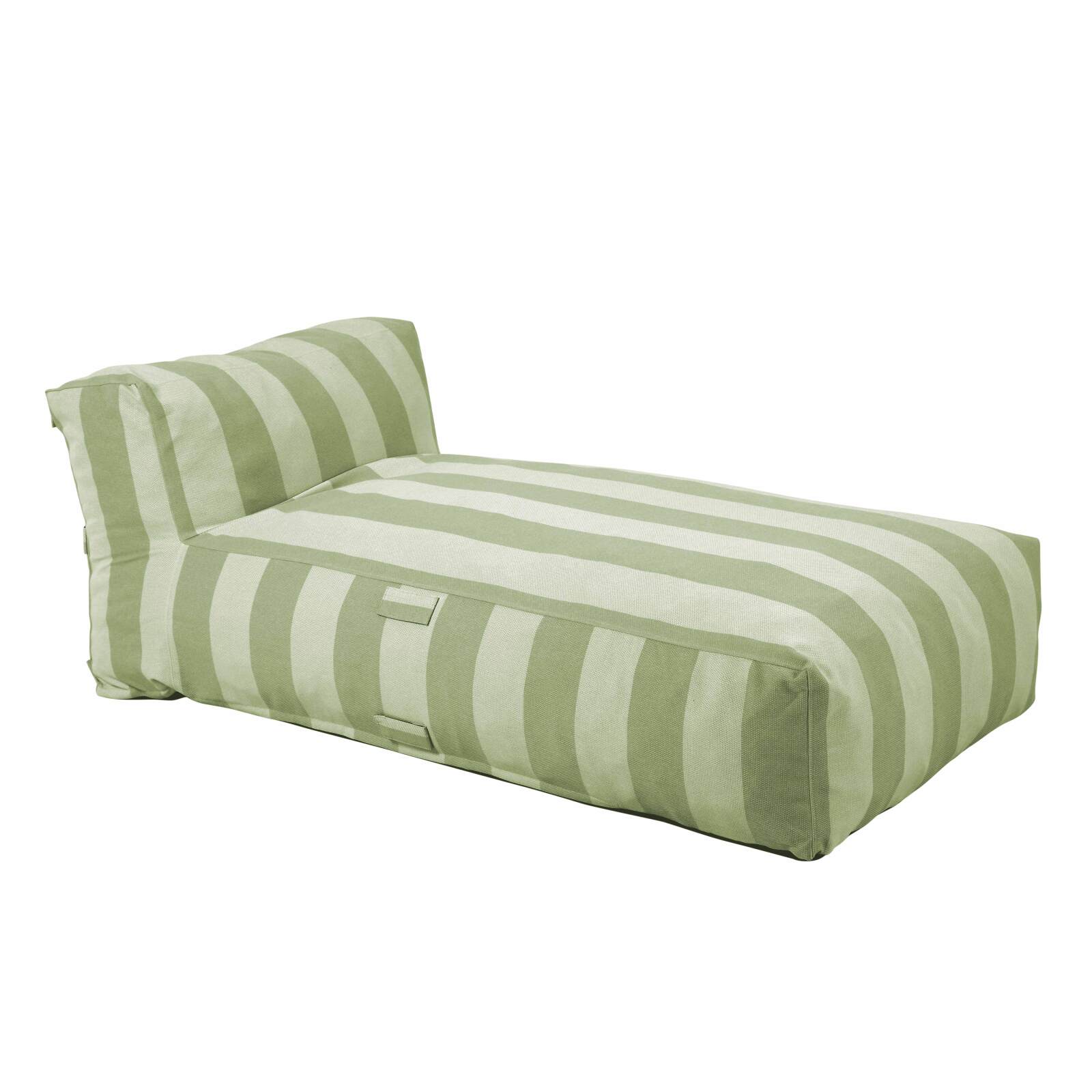 Méridienne modulable rayé pour salon de jardin 