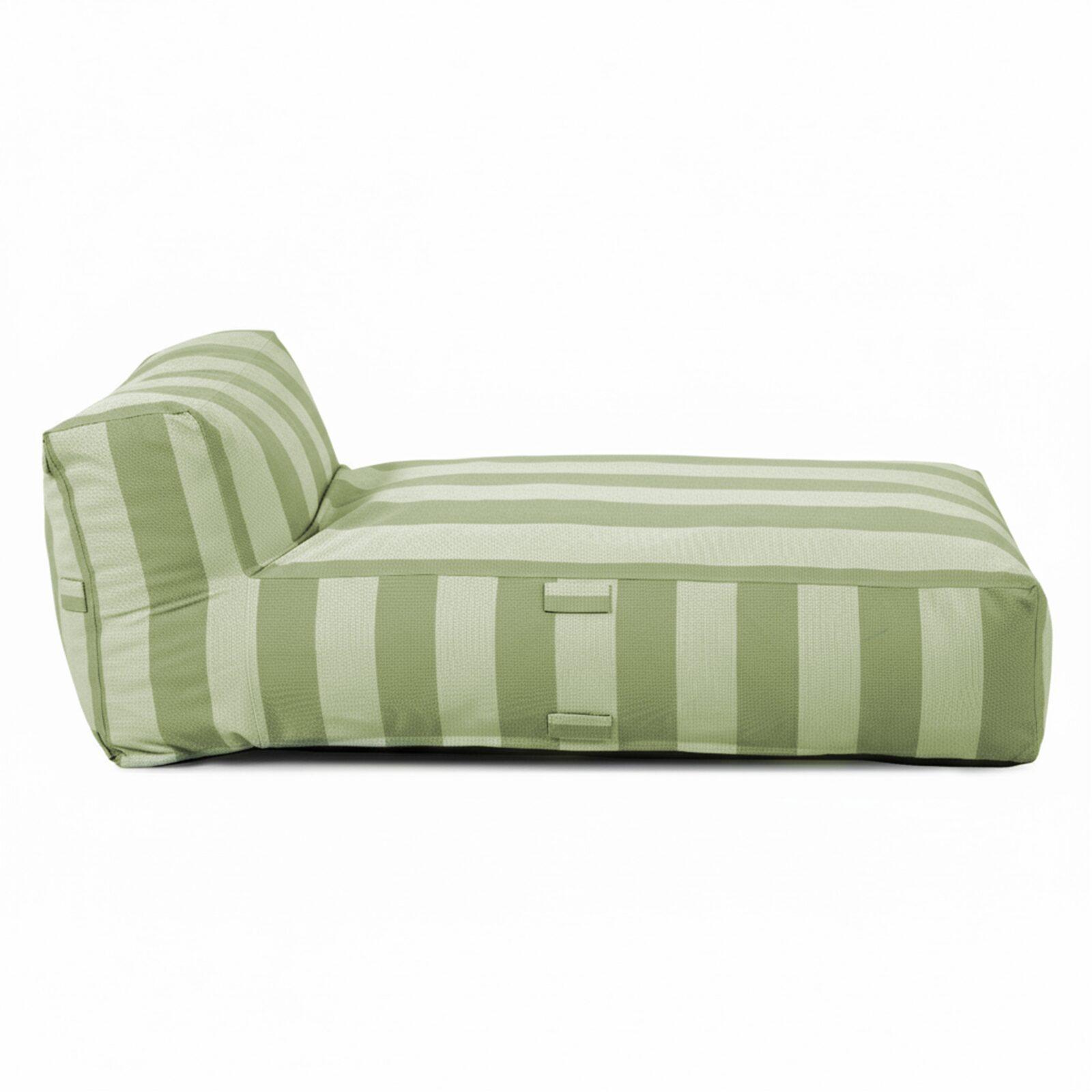 Méridienne modulable rayé pour salon de jardin 