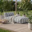 Méridienne modulable rayé pour salon de jardin