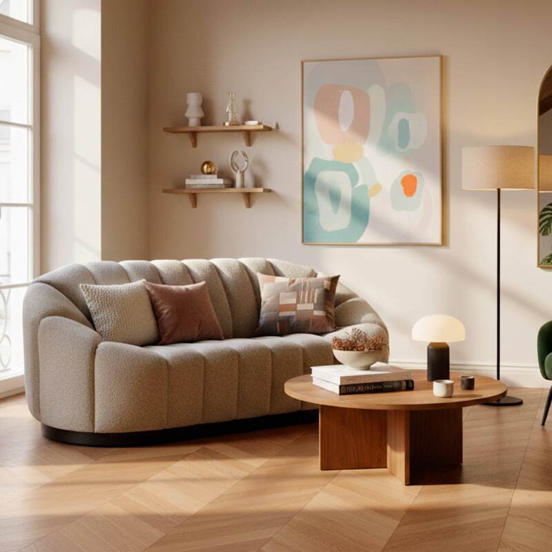 Canapé 2 places en tissu